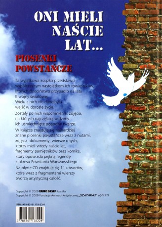 Oni Mieli Naście Lat Piosenki Powstańcze (twarda) [KSIĄŻKA]+[CD]