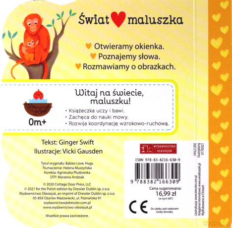Świat maluszka Przytulasy Książeczka z okienkami [KSIĄŻKA]