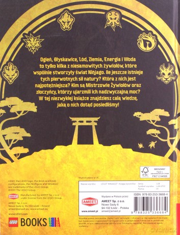 Lego Ninjago Księga żywiołów LLB-6702 [KSIĄŻKA]