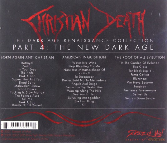 Christian Death: The Dark Age Renaissance Collection Part 4 The New Dark Age [3CD]