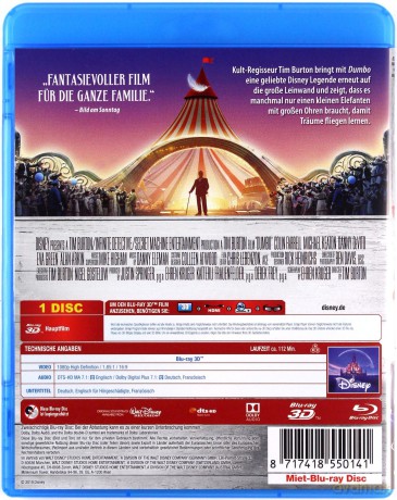Dumbo (Disney) [Blu-Ray 3D]