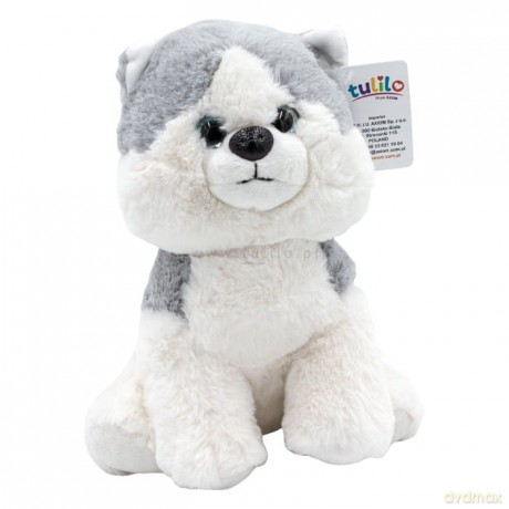 Maskotka Piesek Oli Szaro-biały 23 cm