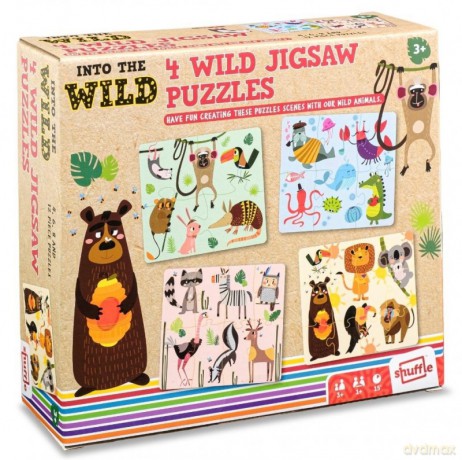 Puzzle 4w1 Into the Wild EU 4,6,8,12 el. [PUZZLE]