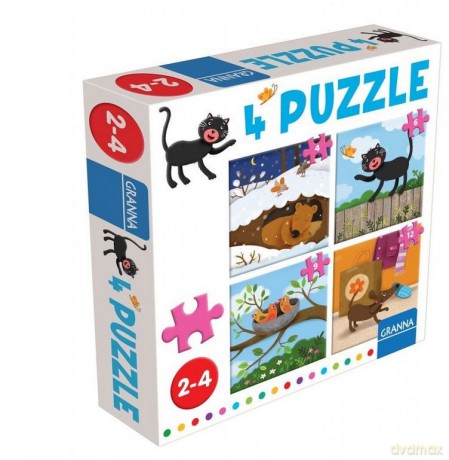 Puzzle z kotem 4 ,6,9,12 el. [PUZZLE]