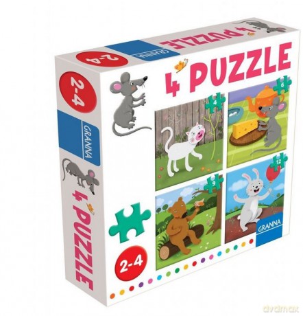 Puzzle z myszką 4 ,6,9,12 el. [PUZZLE]