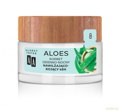 AA Aloes 100% Sorbet dzienno-nocny nawilżająco kojący 48H 50 ml