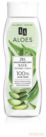 AA Aloes Żel multifunkcyjny S.O.S. do rąk i ciała - 100% Aloe Vera 250 ml