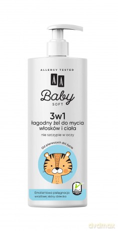 AA Baby Soft Łagodny Żel do mycia i włosków 500 ml