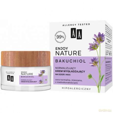 AA Enjoy Nature Bakuchiol Normalizujący Krem wygładzający na dzień i noc 50 ml