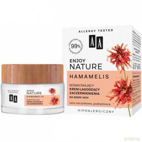 AA Enjoy Nature Hamamelis Wzmacniający Krem łagodzący zaczerwienienia na dzień i noc 50 ml