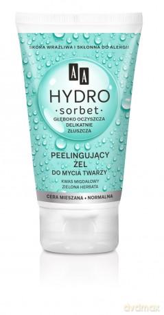 AA Hydro Sorbet Peelingujący Żel do mycia twarzy - cera mieszana i normalna 150 ml
