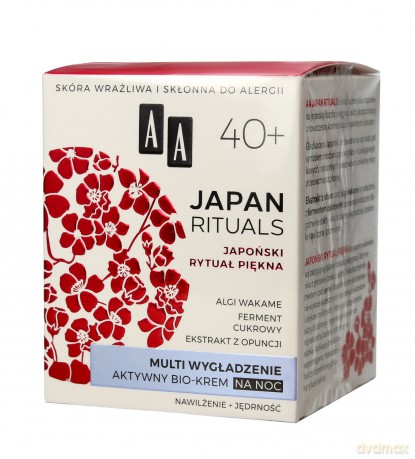 AA Japan Rituals 40+ Aktywny Bio-Krem na noc - multi wygładzenie 50 ml