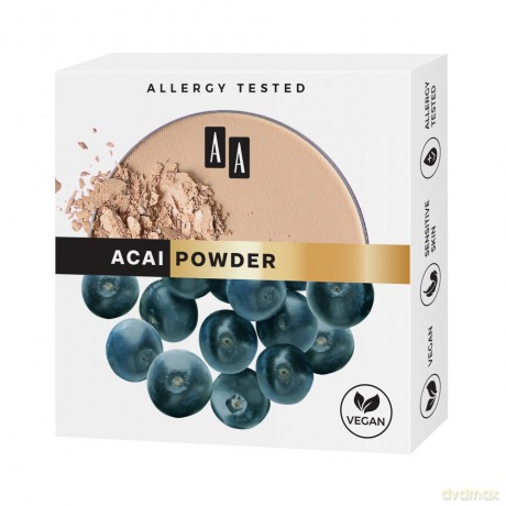 AA Make Up Puder matujący prasowany Jagody Acai 9g