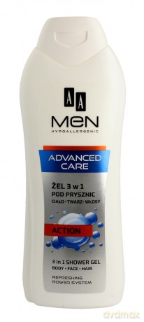 AA Men Adventure Care Żel pod prysznic 3w1 Action 400 ml