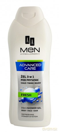 AA Men Adventure Care Żel pod prysznic 3w1 Fresh 400 ml