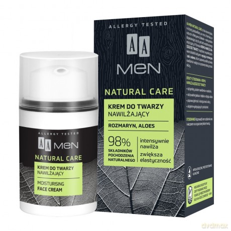 AA Men Natural Care Krem do twarzy nawilżający 50 ml