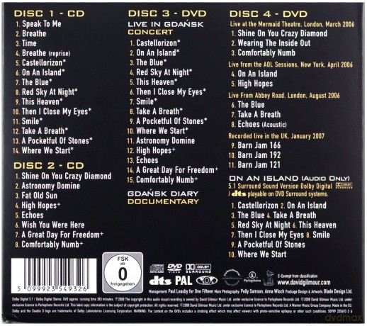 David Gilmour: Live In Gdańsk (digipack) [2CD]+[2DVD]
