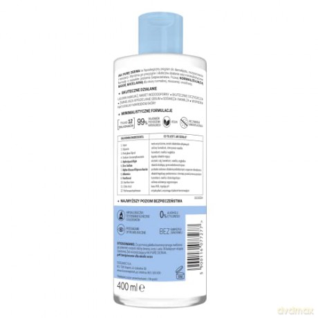 AA Pure Derma Normalizująca Woda micelarna - cera normalna,mieszana,wrażliwa 400 ml
