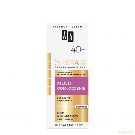 AA Technologia Wieku 5 Repair 40+ Multi Odmłodzenie Krem wygładzająco-ujędrniający pod oczy 15 ml
