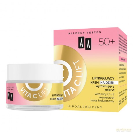 AA Vita C Lift 50+ Liftingujący Krem na dzień wyrównujący koloryt 50 ml
