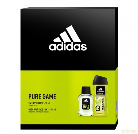 Adidas Zestaw prezentowy Pure Game Men (woda toaletowa 50 ml+ żel pod prysznic 250 ml)