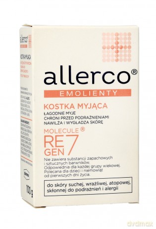 Allerco Emolienty Kostka myjąca dla skóry suchej,wrażliwej i atopowej 100g