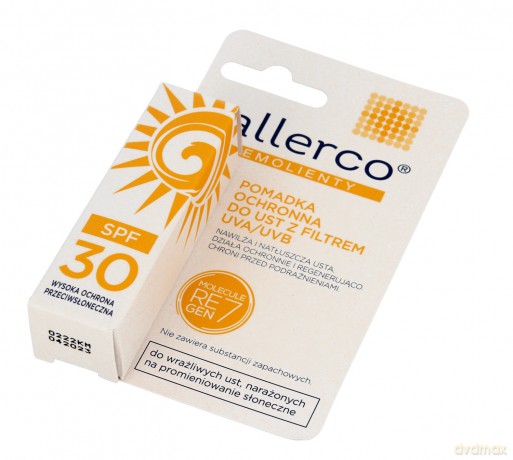 Allerco Emolienty Pomadka ochronna do ust z filtrem SPF30 4.9g