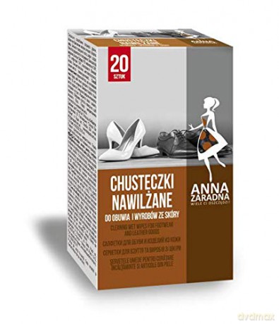 Anna Zaradna Chusteczki nawilżane do obuwia i wyrobów ze skóry 20 szt