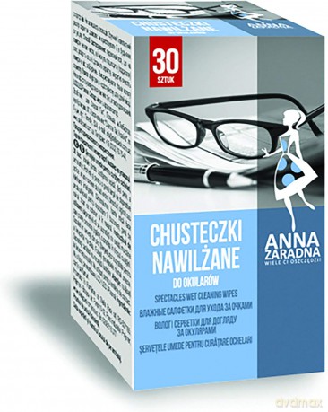 Anna Zaradna Chusteczki nawilżane do okularów 30 saszetek