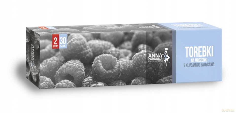 Anna Zaradna Torebki na mrożonki 2L 30 szt. z klipsami box
