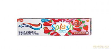 Aquafresh Pasta do zębów dla dzieci Splash 3-8 lat truskawkowo-miętowy smak 50 ml