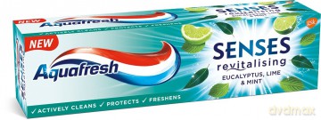 Aquafresh Senses Energising Pasta do zębów energizująca - Eucalyptus Limonka&Mięta 75 ml