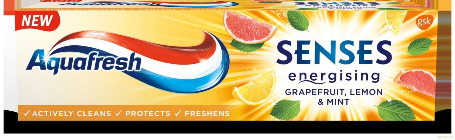 Aquafresh Senses Energising Pasta do zębów energizująca - Grejfrut&Cytryna&Mięta 75 ml