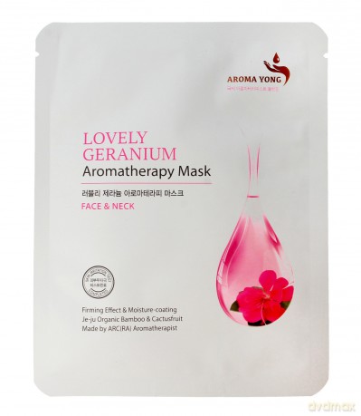 Aroma Yong Aromatherapy Mask Maska w płacie Lovely Geranium 27g
