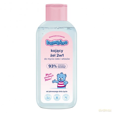 BAMBINO Kojący Żel 2w1 domycia ciała i włosów dla niemowląt i dzieci 400 ml