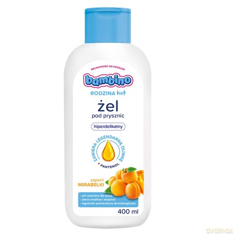 Bambino Rodzina Żel pod prysznic hiperdelikatny - zapach Mirabelki 400 ml