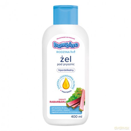 Bambino Rodzina Żel pod prysznic hiperdelikatny - zapach Rabarbaru 400 ml