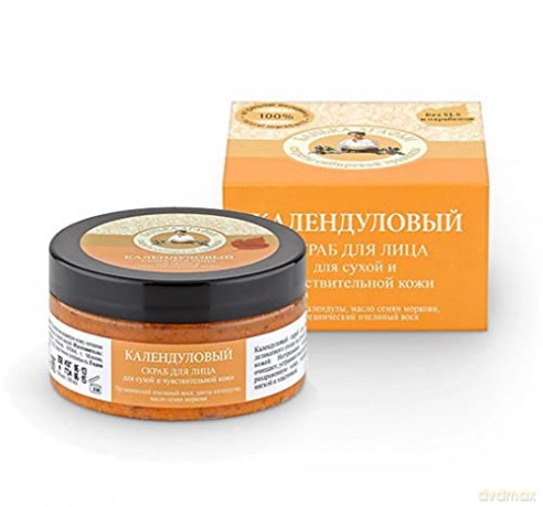 Bania Agafii Scrub do twarzy Nagietkowy - cera sucha i wrażliwa 100 ml