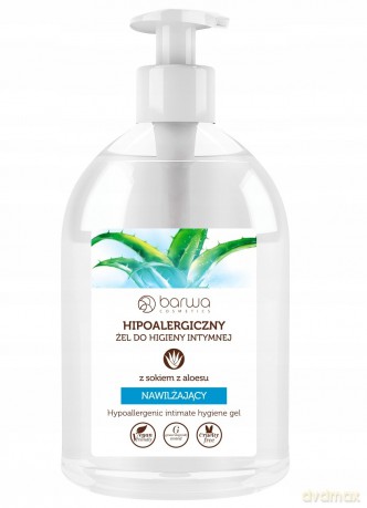 BARWA Hipoalergiczna Żel do higieny intymnej nawilżający - Aloes 500 ml