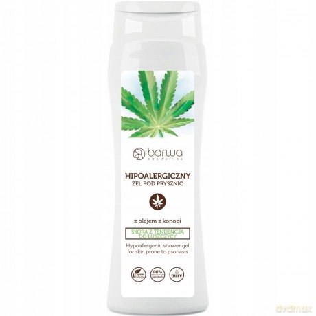 BARWA Hipoalergiczna Żel pod prysznic do skóry z tendencją do łuszczycy - z olejem z konopi 400 ml