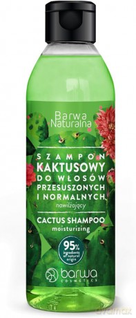 BARWA Naturalna Kaktus Nawilżający Szampon do włosów normalnych i przesuszonych 300 ml