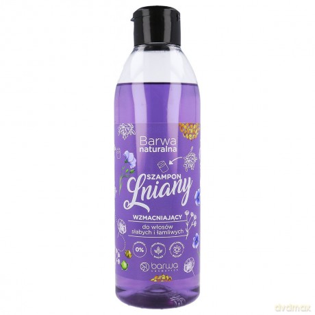 BARWA Naturalna Szampon do włosów Lniany wzmacniający - włosy słabe i łamliwe 300 ml