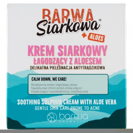 BARWA Siarkowa + Aloes Krem siarkowy łagodzący z aloesem - pielęgnacja antytrądzikowa 50 ml