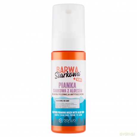 BARWA Siarkowa + Aloes Pianka myjąca siarkowa z aloesem - pielęgnacja antytrądzikowa 150 ml