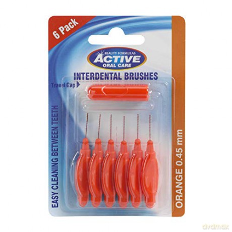 Beauty Formulas Active Oral Care Czyściki do przestrzeni międzyzębowych 0.45mm orange 1op.-6szt