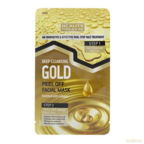 Beauty Formulas Gold Złota Maseczka oczyszczająca na twarz peel-off 1szt