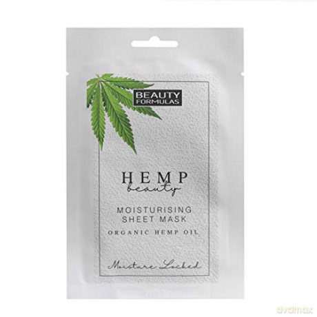 Beauty Formulas Hemp Beauty Nawilżająca Maseczka na twarz na tkaninie 1szt