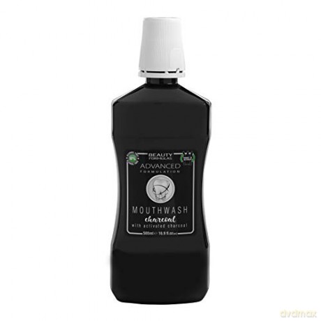 Beauty Formulas Mouthwash Płyn do płukania jamy ustnej Charcoal 500 ml