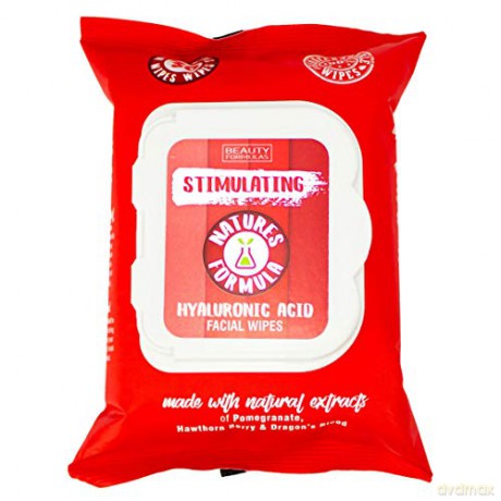 Beauty Formulas Natures Formulas Chusteczki do oczyszczania twarzy stymulujące 1op.-30 szt