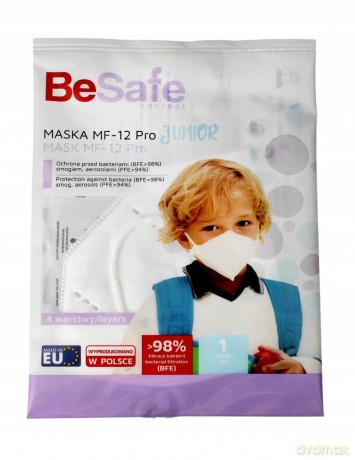 BeSafe Concept Junior Maseczka medyczna czterowarstwowa dla dzieci 1szt